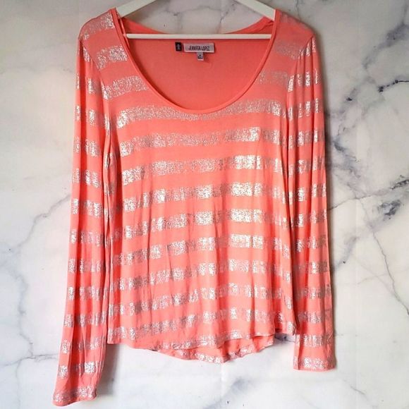 Jennifer Lopez Striped Top - Picture 1 of 3